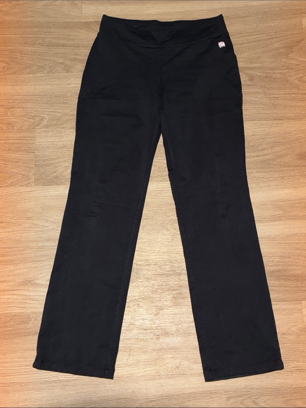 FILA Sport Women’s Black Bootcut Yoga Pants Foldover Waist